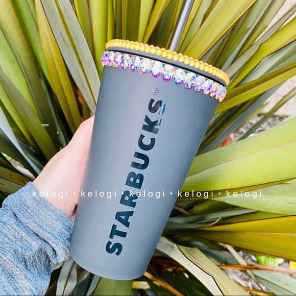 🧡NEW🖤Starbucks Skull Diamond & Neon Orange Cup - Picture 4 of 8